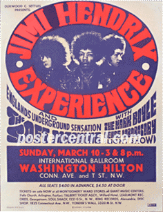 Jimi Hendrix experience Washington Hilton poster